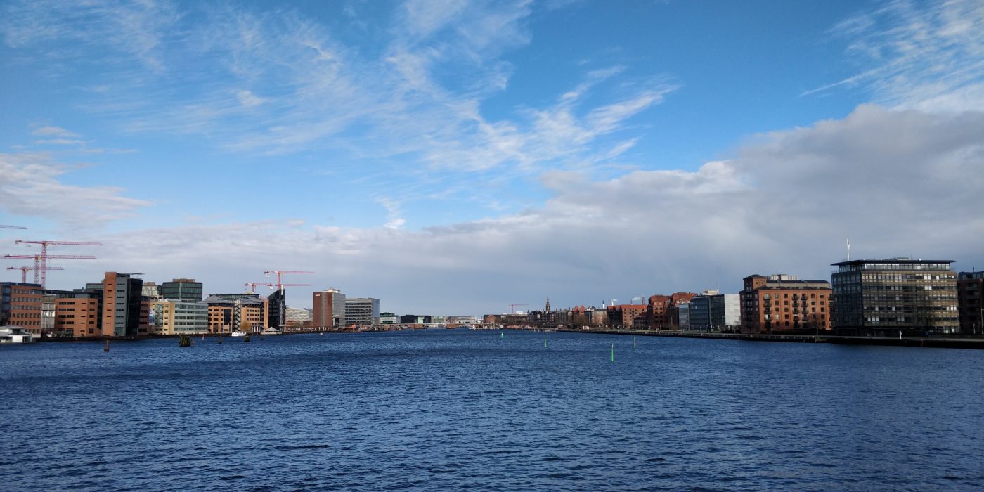 Udsigt over Københavns havn, set fra Fiskebroen.