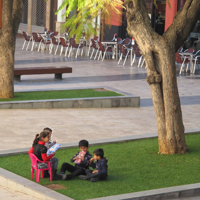 Kids on turf (astroturf)